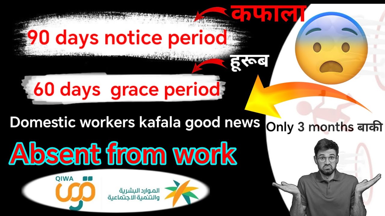 Kafala lene ke liye mila 3 mahino ka waqt| 90 days notice period | 60 days grace period | huroob