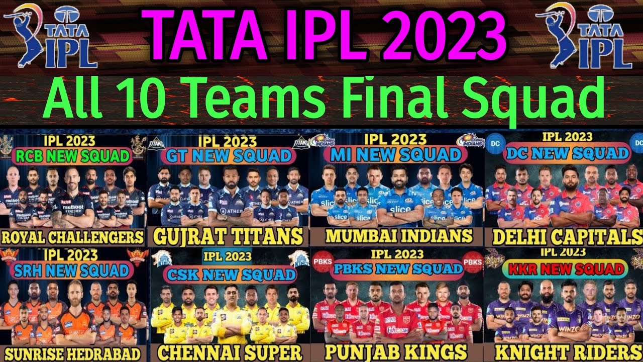 IPL 2023 All Teams Squad | All Teams Players List IPL 2023 | All Teams Probable Squad 2023