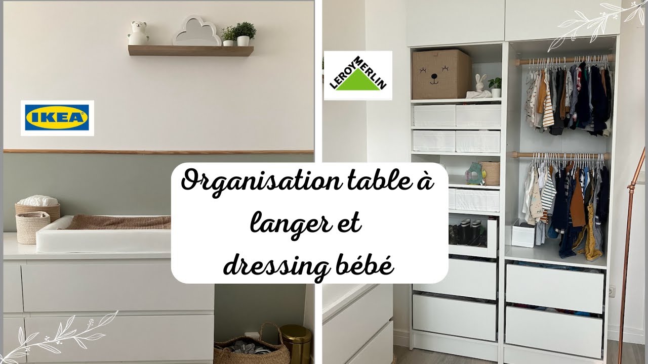 Organisation coin à langer et dressing bébé!