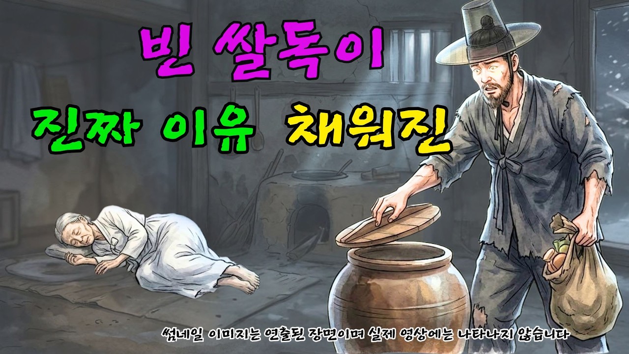 빈 쌀독의 기적: 도둑을 감동시킨 과부의 따뜻한 밥 한 그릇 ㅣ옛날이야기 ㅣ민담 ㅣ오디오북ㅣ전설ㅣ설화 ㅣ야담