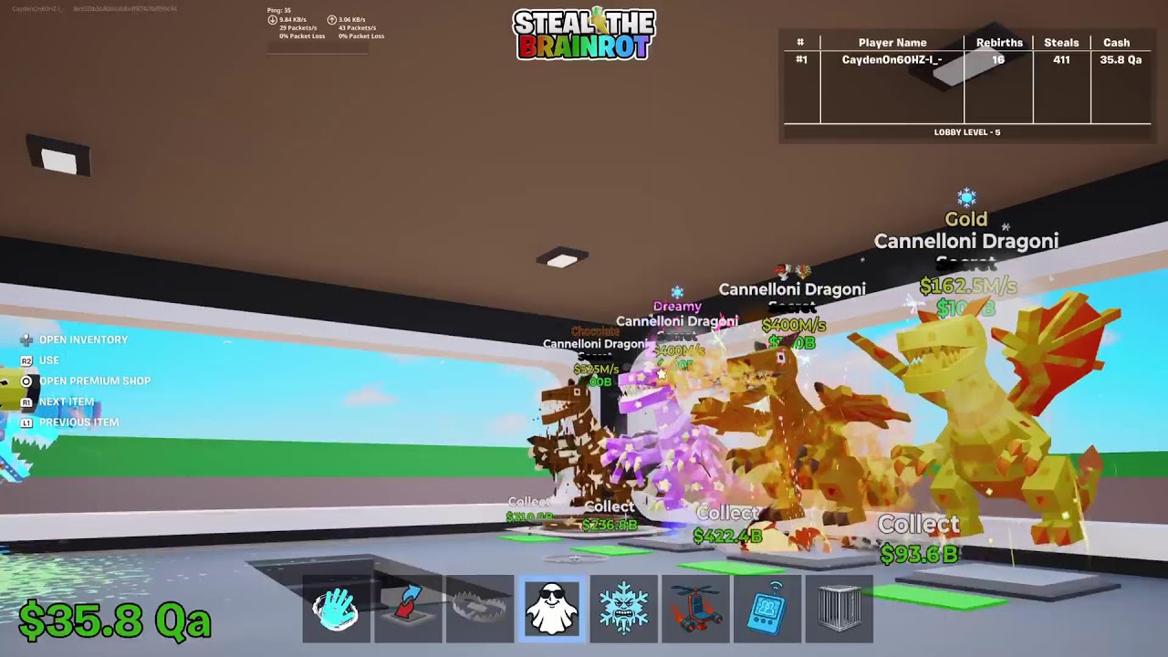 Roof Pvp/ Steal The Brainrot Trading