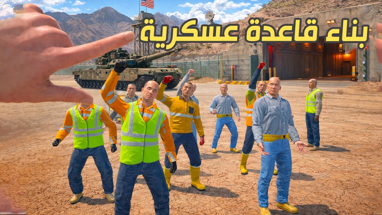 بناء قاعدة عسكرية سرية ودبابة لمعارك في ملعب نيوتن لعبة Newton's Playground