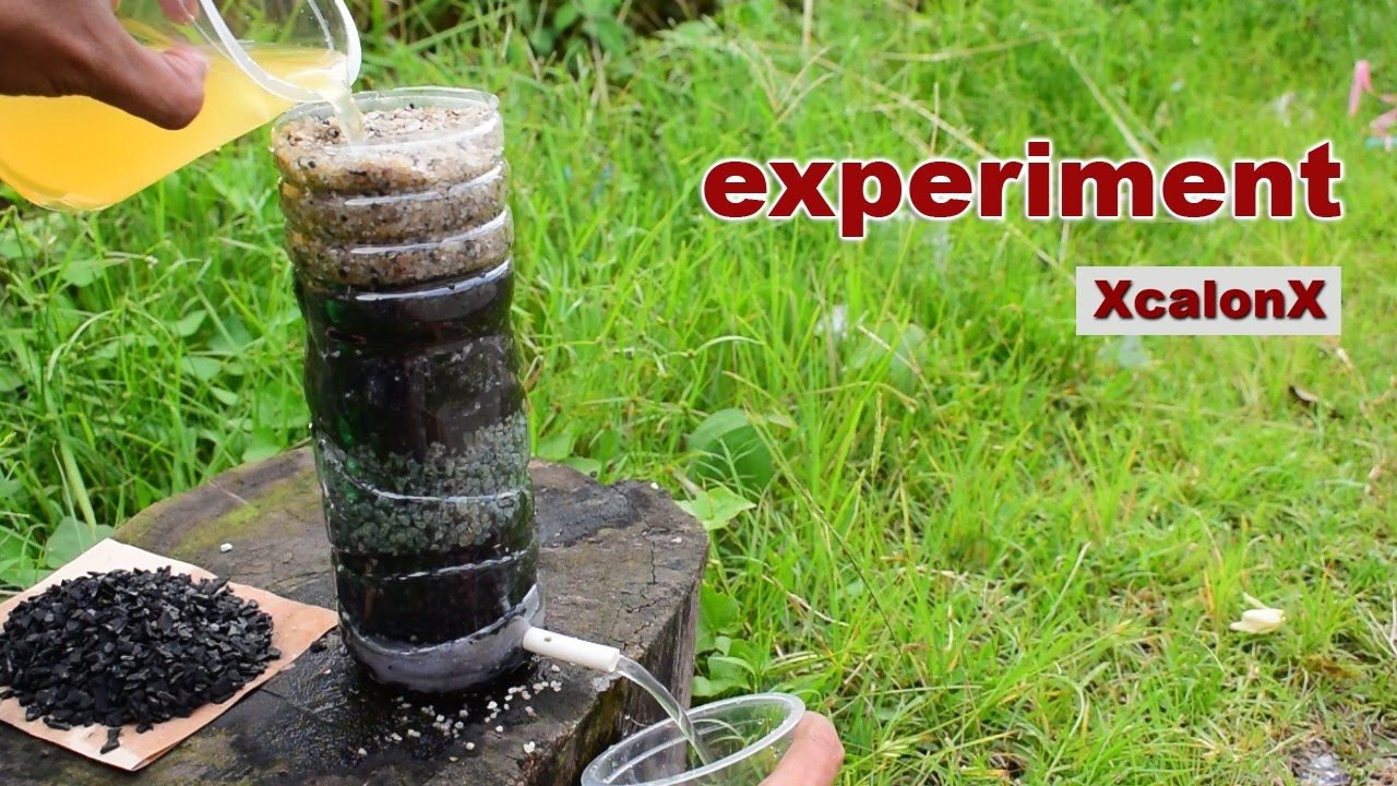 Experiment, unique water filter - Percobaan unik saringan air