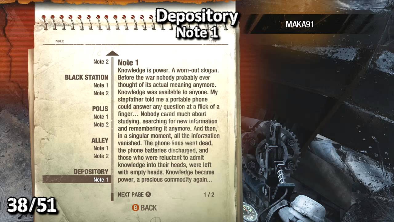 Metro 2033 Redux - All Diary Page Collectible Locations - Blogger Achievement/Trophy Guide - Part 2