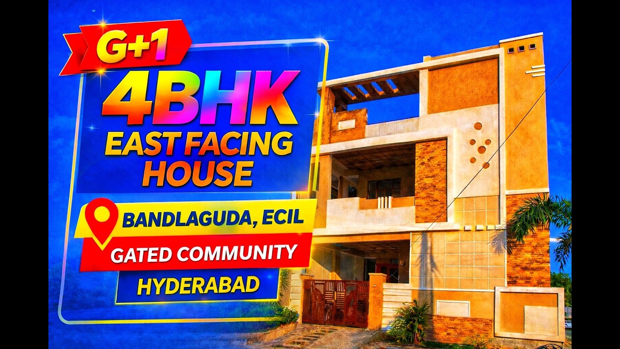 G+1 4BHK East Facing House for Sale | HMDA Gated Community | Bandlaguda ECIL Hyderabad