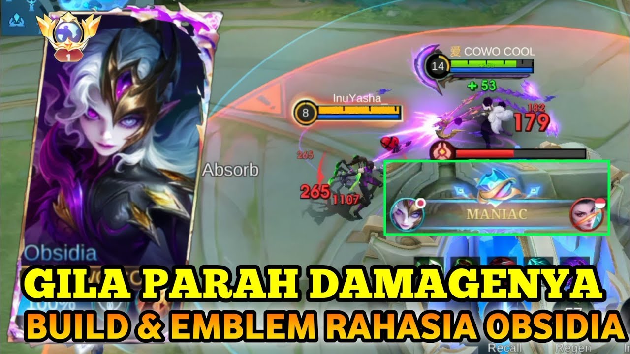 EMANG GILA PARAH DAMAGENYA | BUILD & EMBLEM RAHASIA OBSIDIA / SAMPAI HANABI TAK BERKUTIK