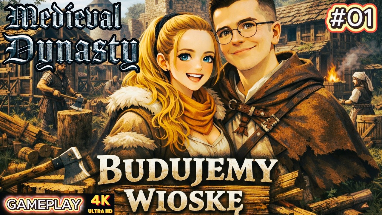 Medieval Dynasty CO-OP PL – odc. 1 🤝 Nasza wioska i pierwsza wyprawa na bandytów! | GamePlay PL