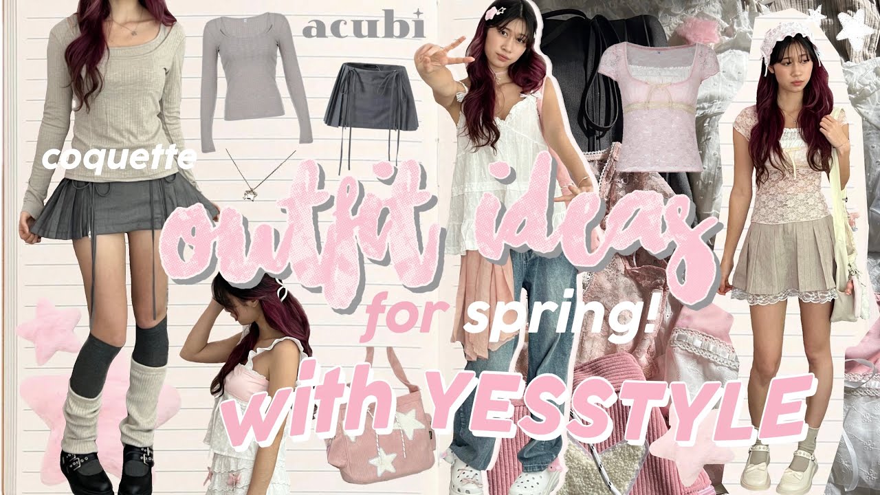 ИДЕИ ВЕСЕННИХ НАРЯДОВ от YESSTYLE 🌸🍡милый, девчачий стиль!! (coquette, acubi, y2k)