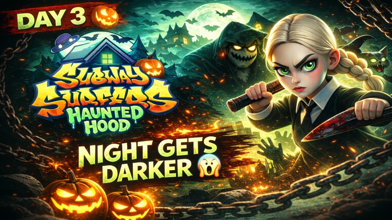 Subway Surfers Haunted Hood Day 3 Gameplay 😈 | PC Gameplay | GameVerse