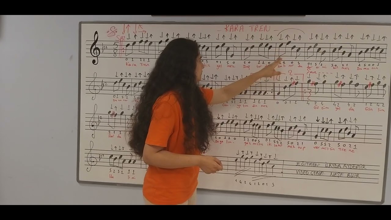 65.DERS.KARA TREN TÜRKÜSÜNÜNNOTA, SOLFEJİ VE ÇALINMASI