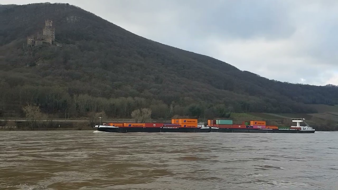 Live ⚓ bei Burg Sooneck / Rhein 🕑🚤⚓ 11.1.2025