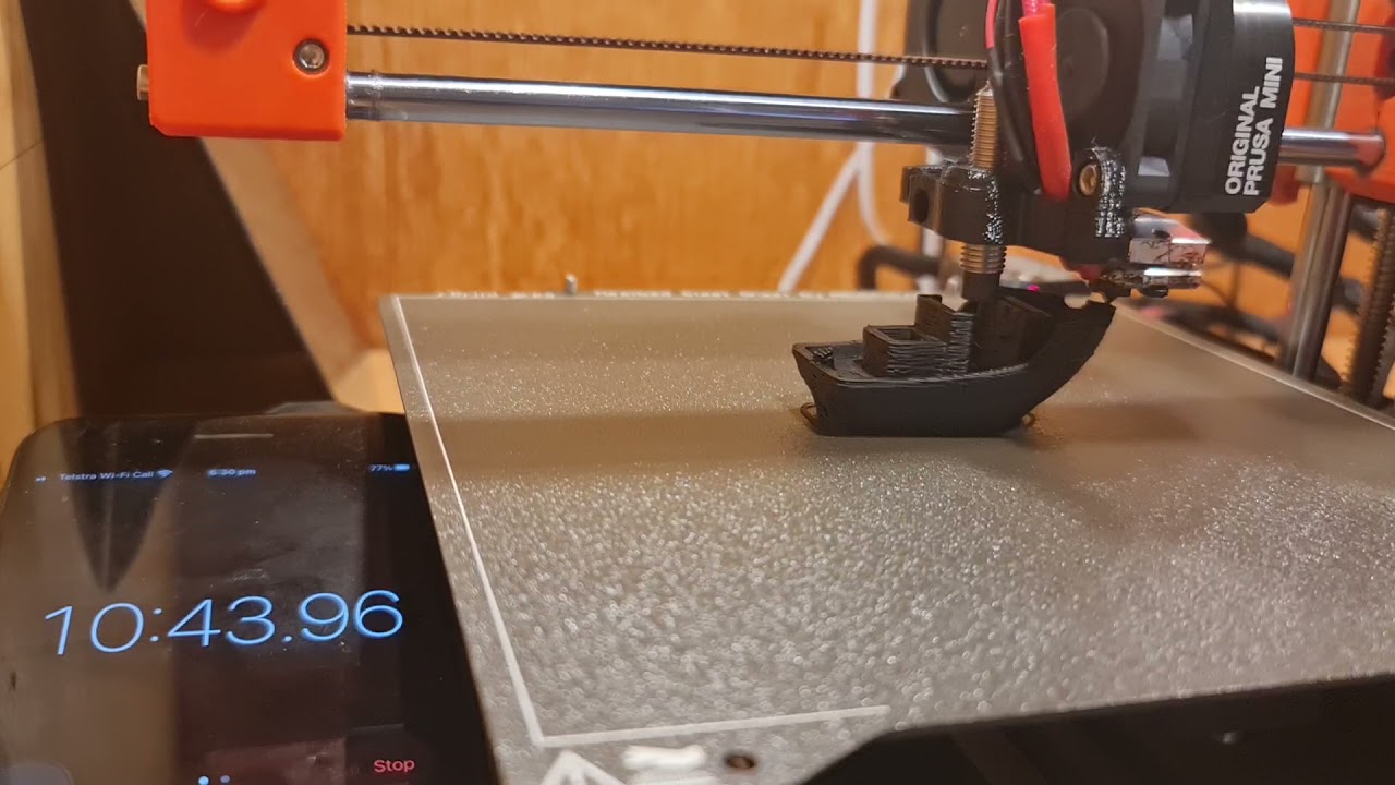 17min speed benchy on prusa mini running klipper @250mm/s 9k accel