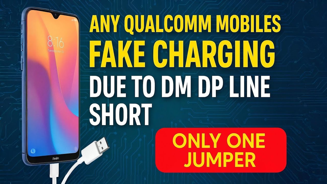 Fix ANY Qualcomm Phone Fake Charging! (NO CHARGING/0mA) - The DM/DP Line Short