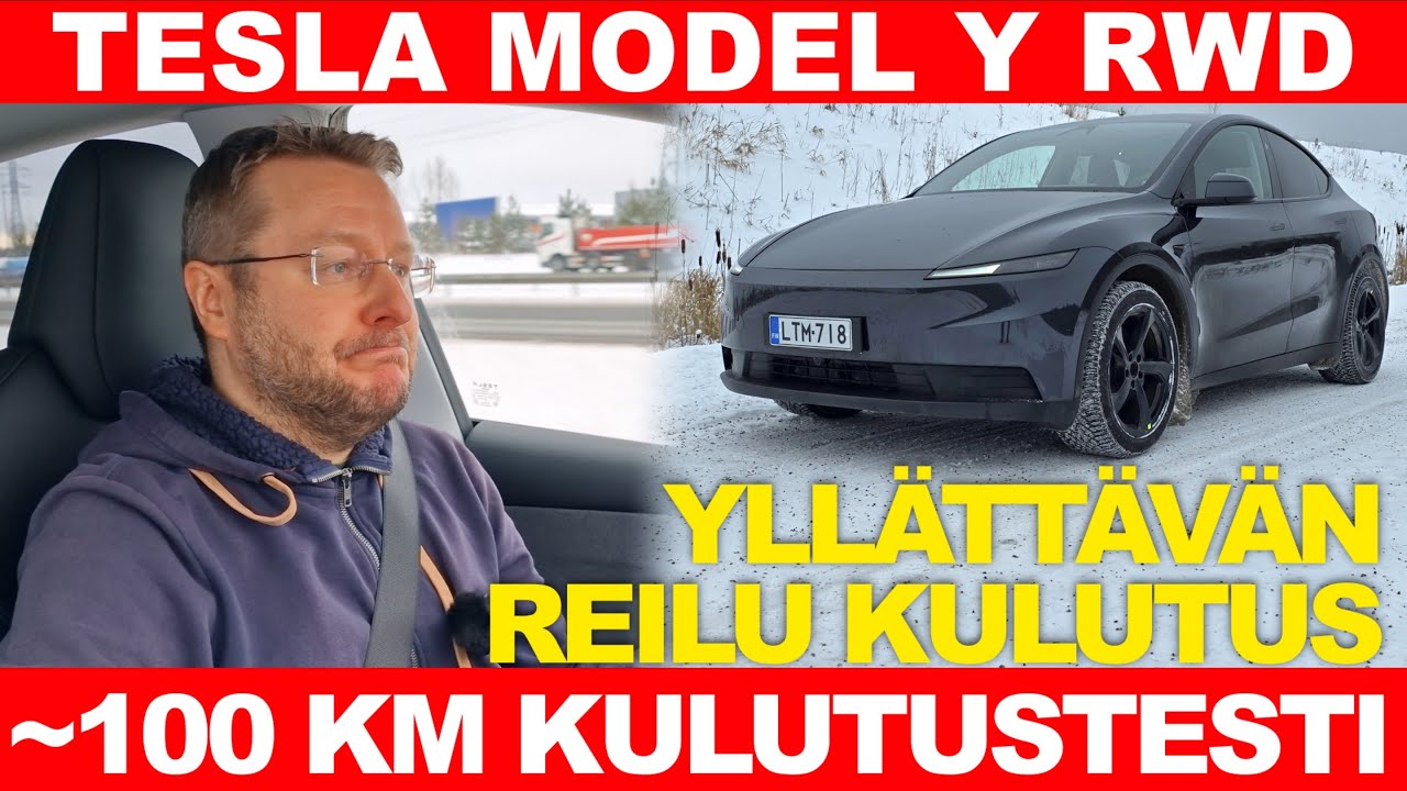 Tesla Model Y Stardard kulutustesti - Menee vähällä vai ei sittenkään?