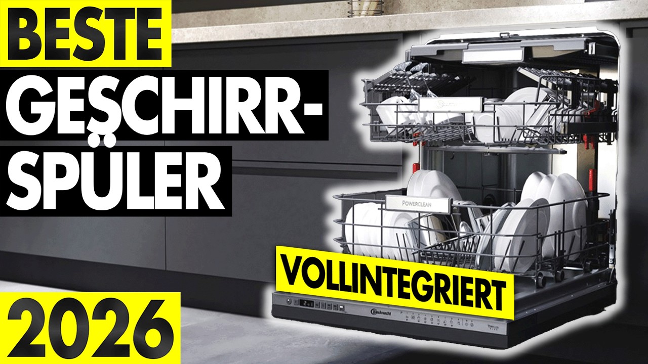 Geschirrsp&uuml;ler kaufen 2026: Die 3 besten vollintegrierbaren Sp&uuml;lmaschinen im Vergleich!