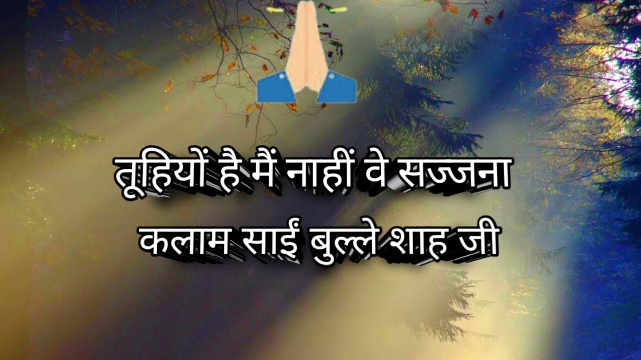 तूहियों हैं मैं नाहीं वे सज्जणा ||कलाम साईं बुल्ले शाह जी ||Radha Soami satsang Beas Shabas 