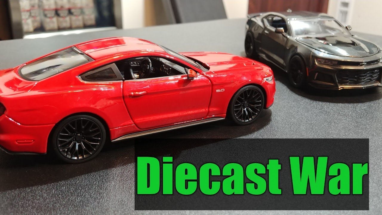 DIECAST UNBOXING - Mustang Gt - Camaro Zl1 review - Maisto 1/24 Scale Assembly Line