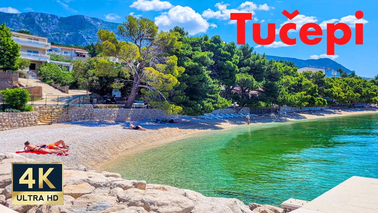 Tucepi Croatia 🇭🇷 4K Makarska Riviera Walking Tour 2023
