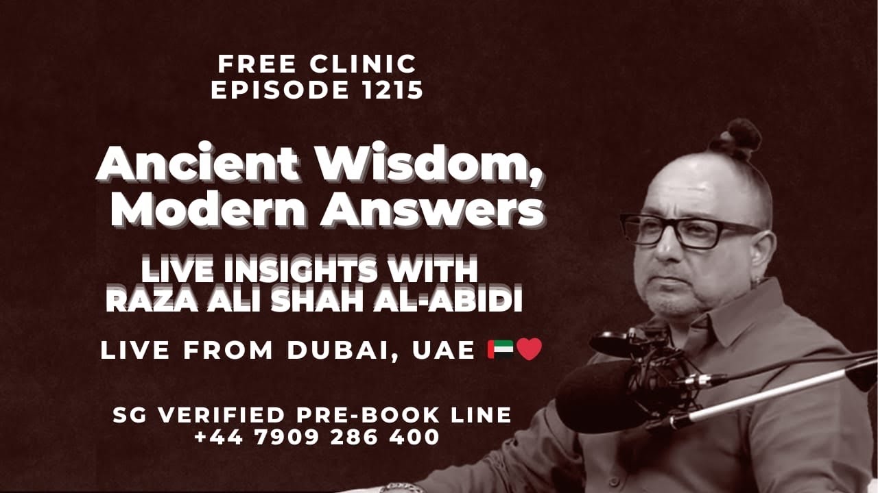 Sufi Guidance Live Podcast No: 1215 With Raza Ali Shah Al-Abidi The Lifestyle Architect | Dubai UAE