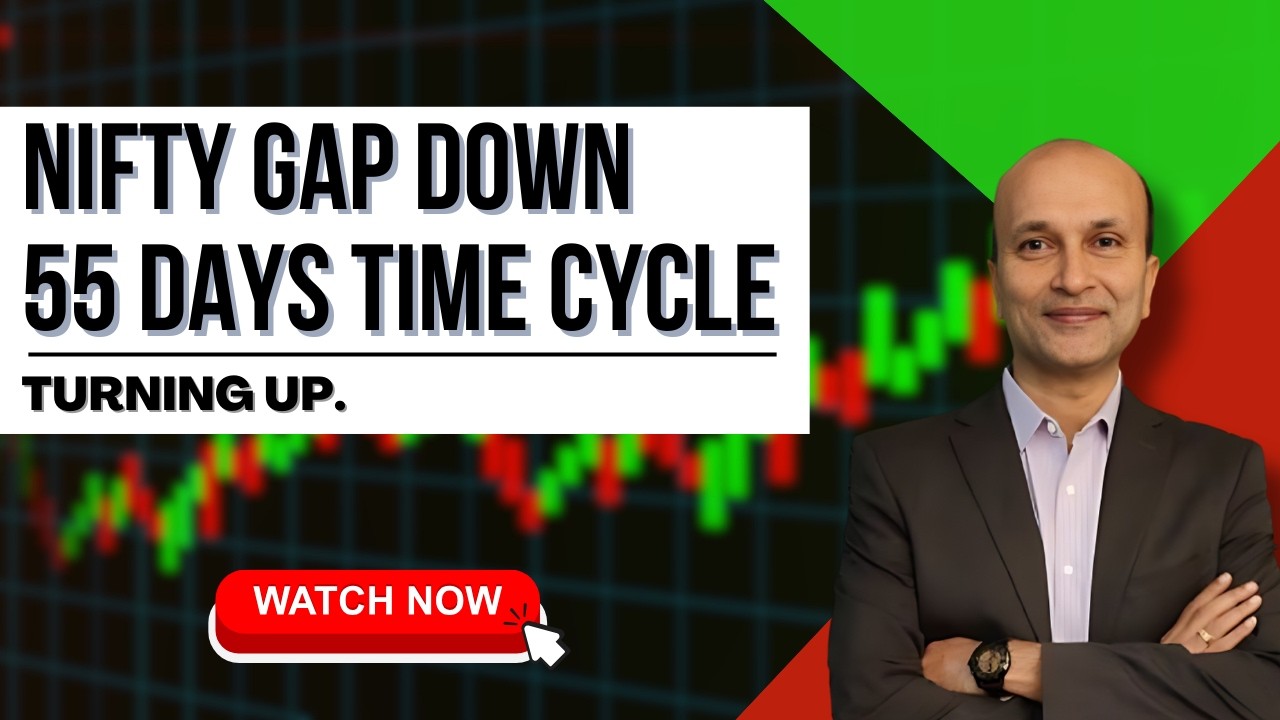 Nifty Gap Down, 55 Days Time Cycle Turning UP.