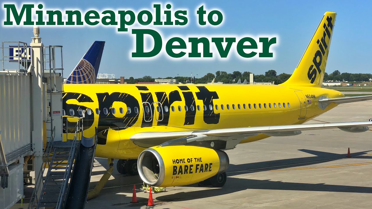 Full Flight: Spirit Airlines A320 Minneapolis to Denver (MSP-DEN)