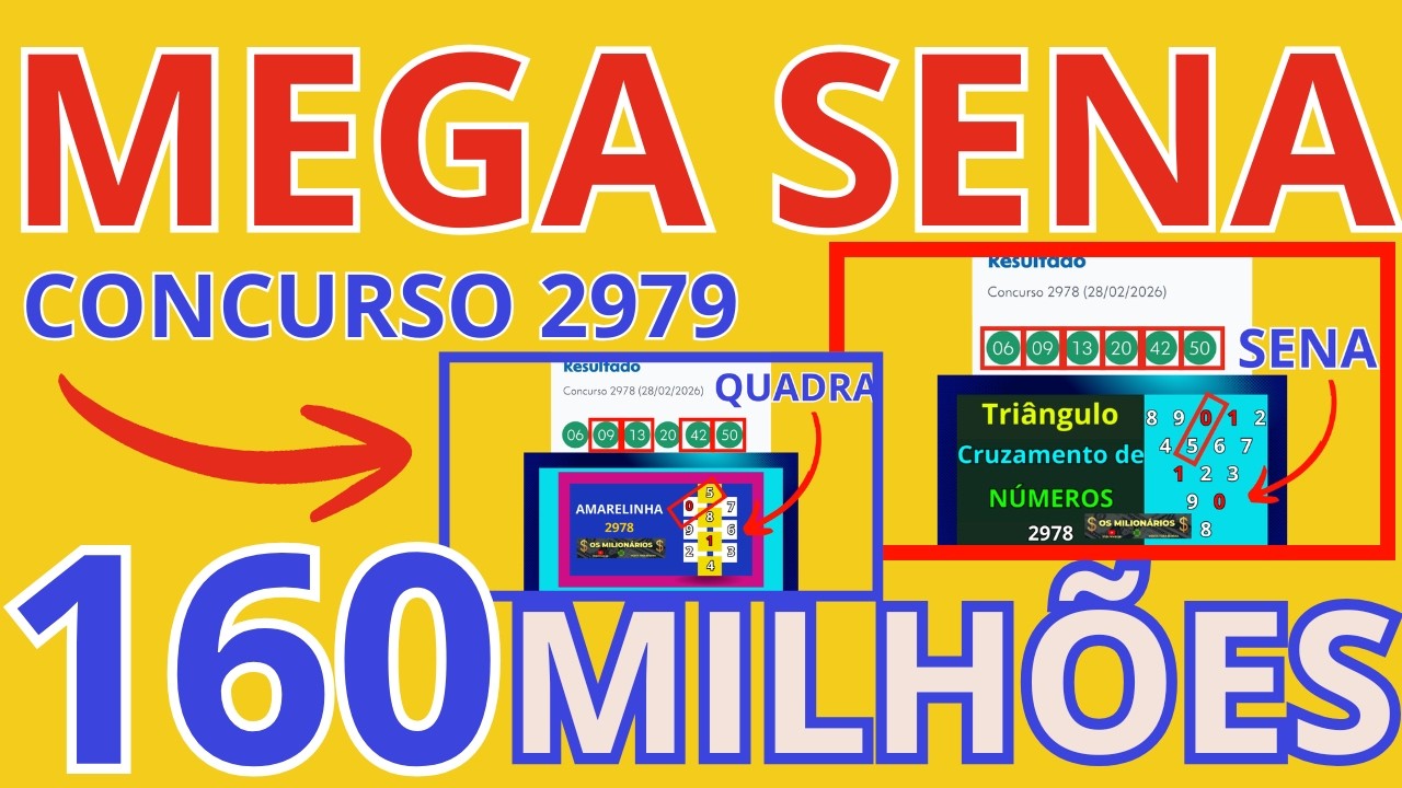 Mega Sena 2979: Data Revela Dezenas Fortes e Tri&acirc;ngulo Pode Trazer Nova Premia&ccedil;&atilde;o de 160 Milh&otilde;es