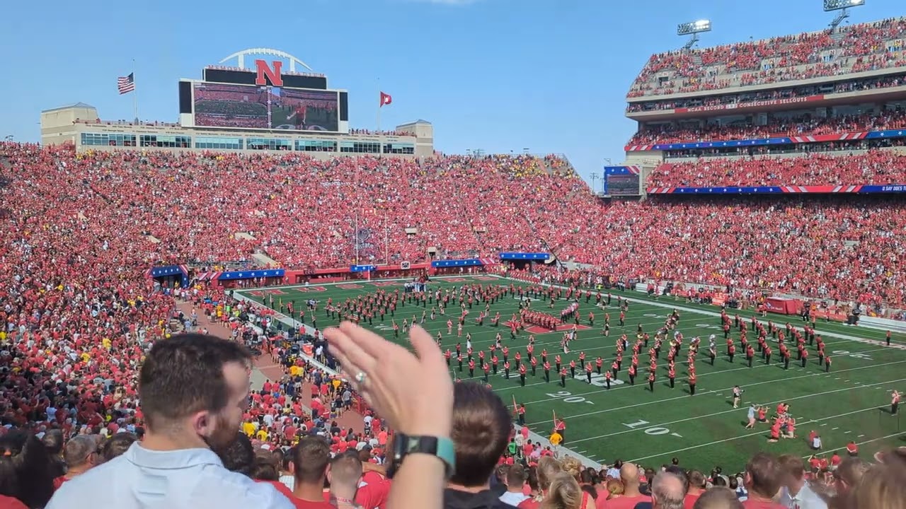 Nebraska Football vs Michigan 9-30-2023 National Anthem and C-17 Flyover!
