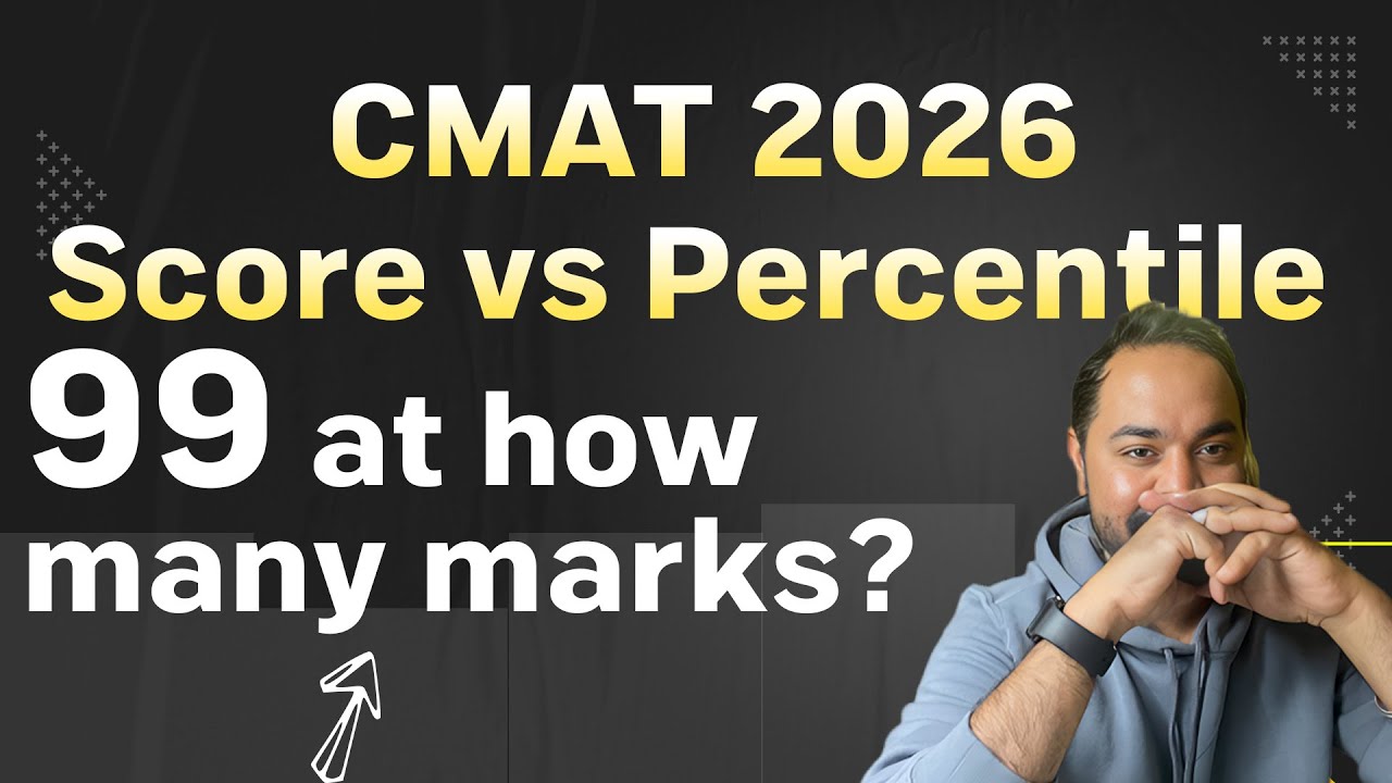 CMAT 2026 Expected Score vs Percentile | 99 Percentile at how many marks?