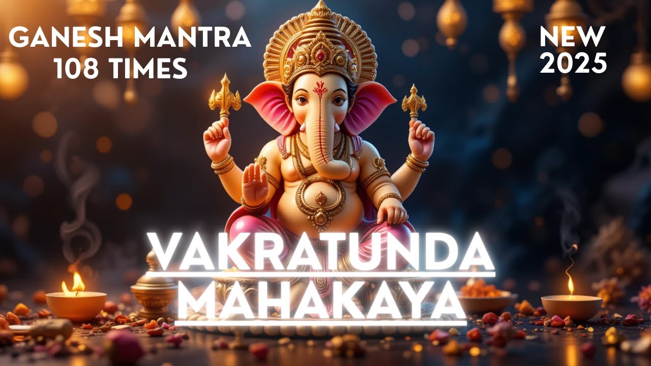 Vakratunda Mahakaya 108 Times | Powerful Ganesh Mantra for Ganesh Chaturthi 2025