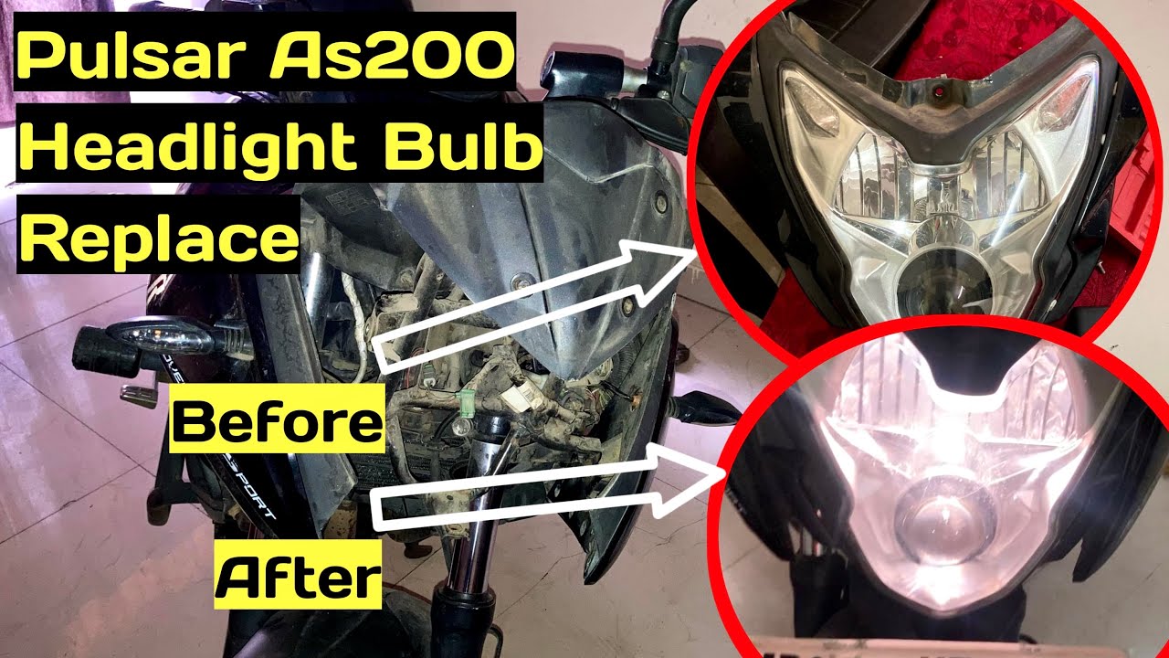 Pulsar As200 Headlight Bulb Replace 55Watt To 100Watt