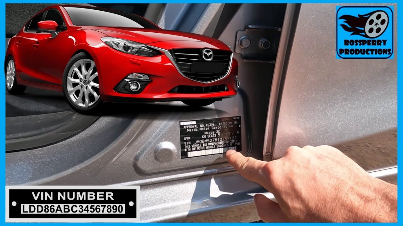 Mazda 3 VIN Number, Paint Code, Build Year & Tyre Information Made Easy