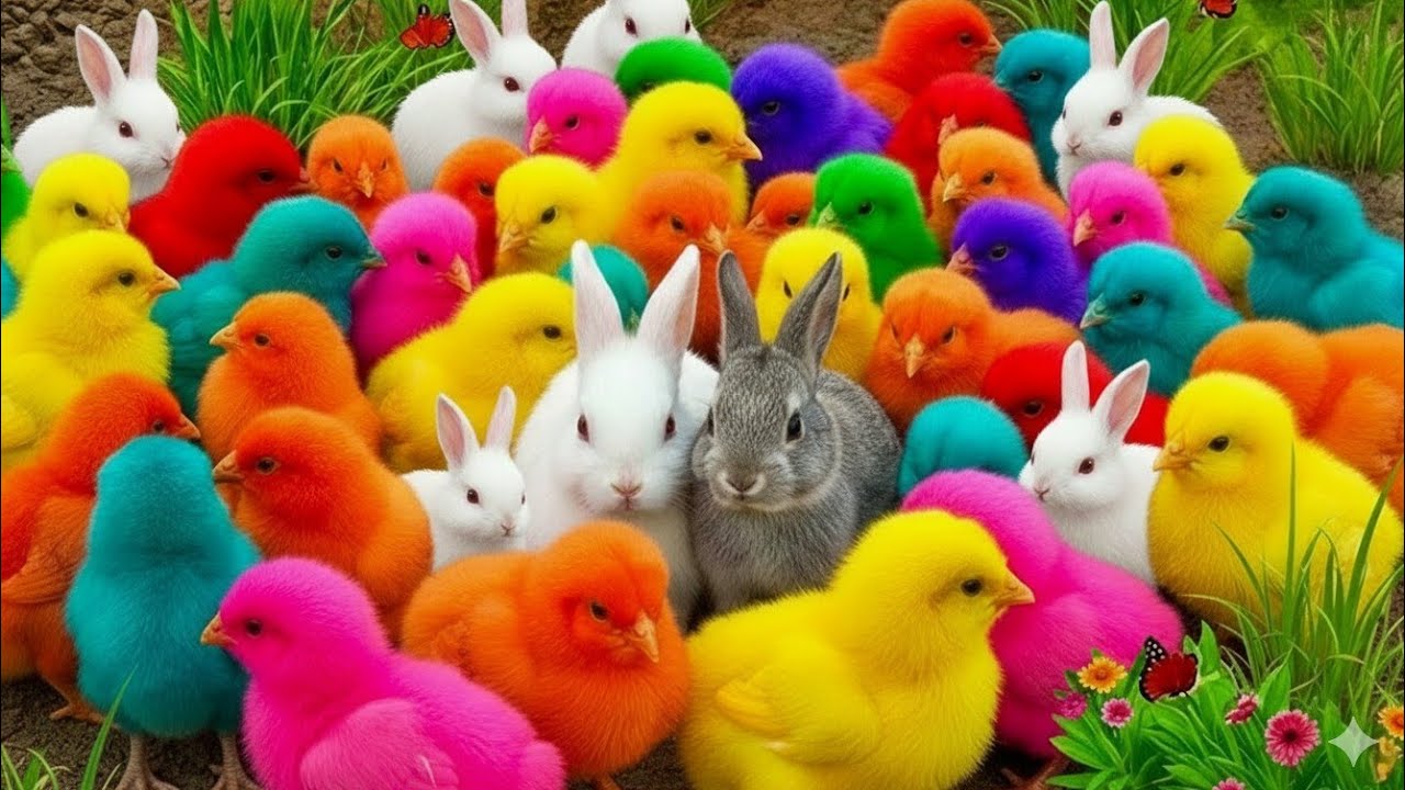 Tangkap Ayam Lucu, ayam warna warni, ayam rainbow, kelinci lucu, bebek lucu, ikan koi, Hewan Lucu