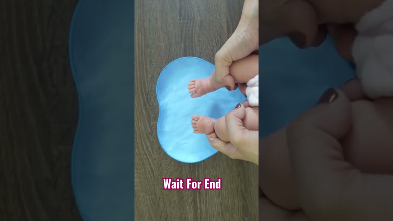 Making Baby Hand and Footprints Frame for first time