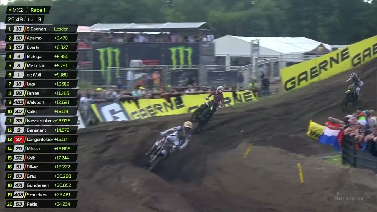 Man on a mission! Kay de Wolf goes for the Win of MX2 Race 1! #MXGPNetherlands