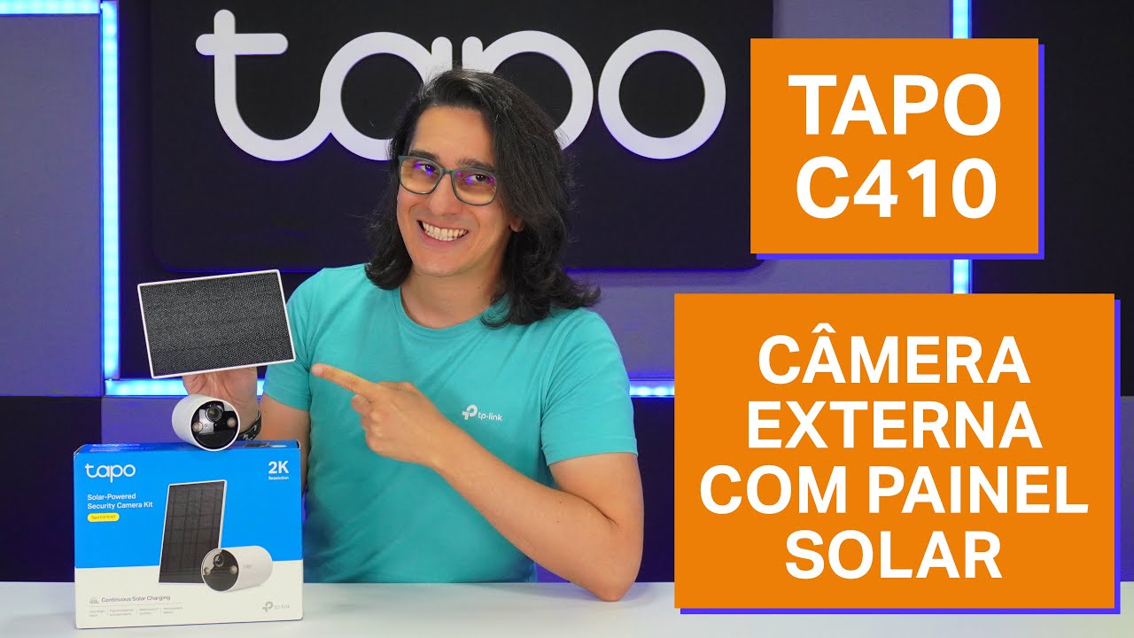 Câmera Externa 2K Wi-Fi com Bateria de 6400 mAh e Energia Solar que Dispensa Fios! - Tapo C410 KIT