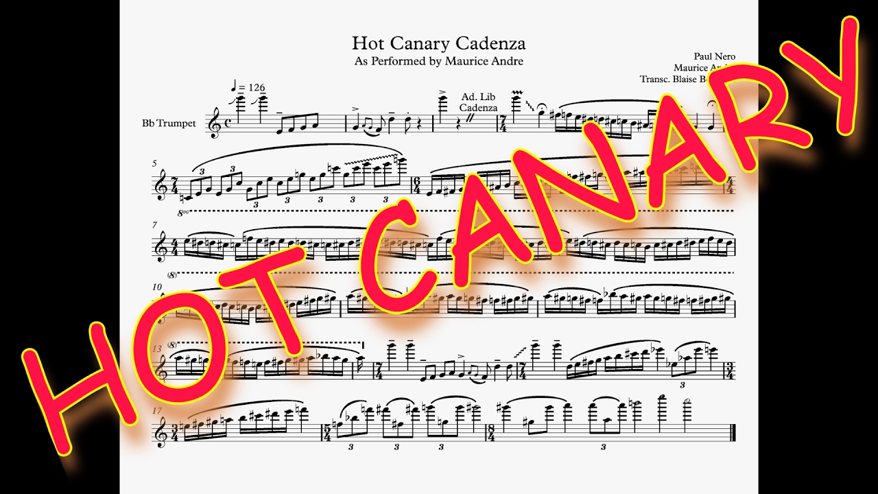 Maurice Andre - HOT CANARY CADENZA Transcription (FULL)