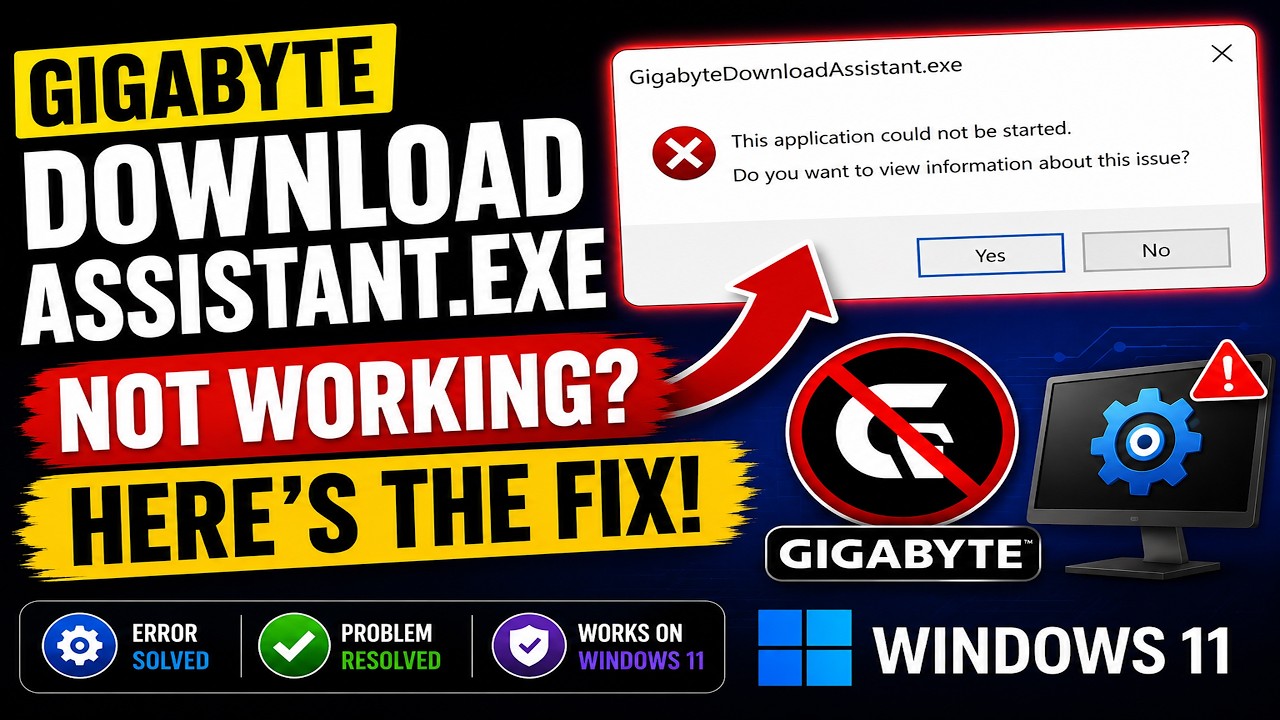 Исправление ошибки GigabyteDownloadAssistant.exe &mdash; &laquo;Не удалось запустить это приложение&raquo;