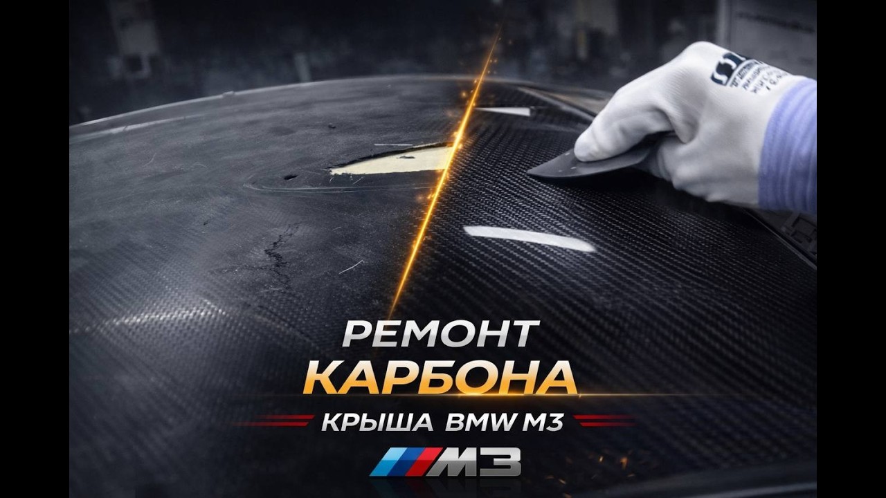 Ремонт карбона. Крыша BMW M3.