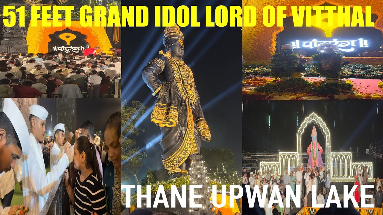 51 FEET VITTHAL MAHARAJ MURTI INAUGURATION CEREMONY THANE VIBES AT THEIR SPIRTIVAL PEAK 💖