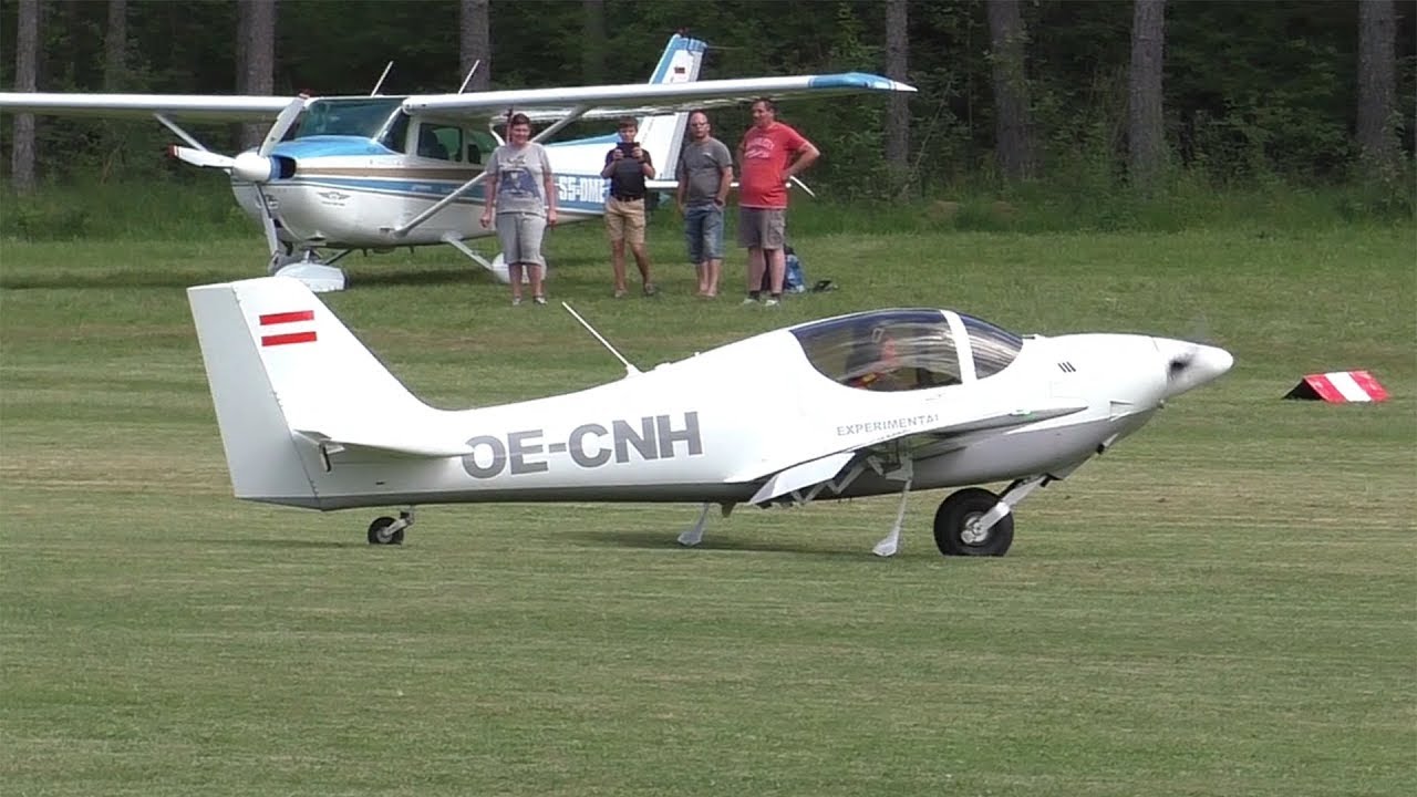 Europa Monowheel landing at Airfield Ferlach | OE-CNH
