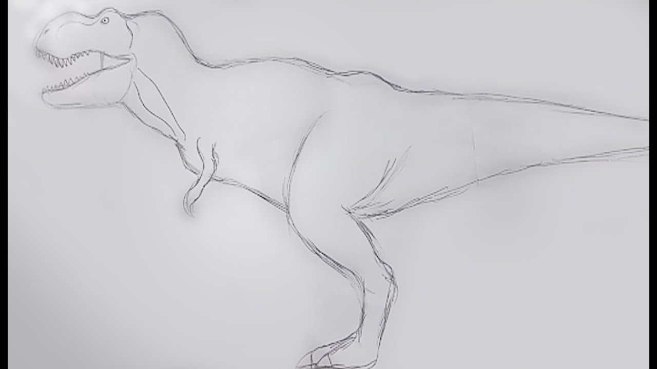 Como desenhar um tiranossauro rex