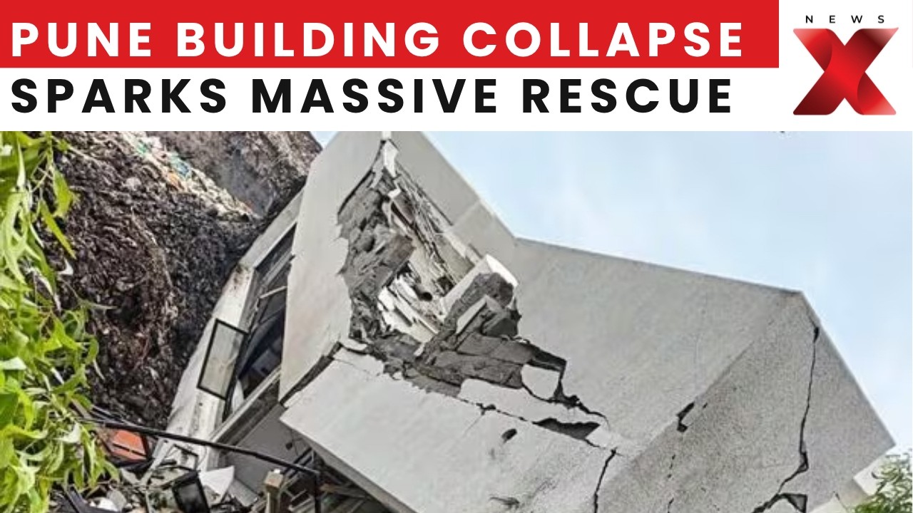 Pune Building Collapse LIVE: 16 Feared Trapped As PCMC Building Crashes In Moshi Amid Heavy Rain