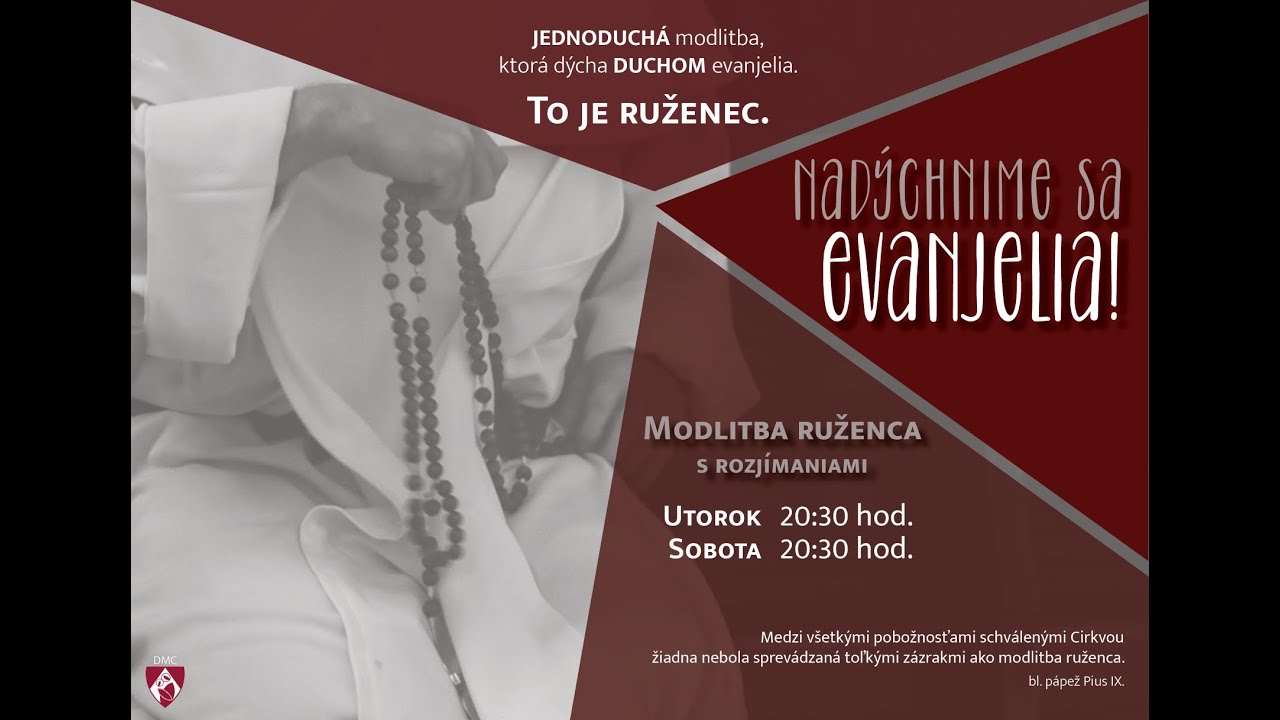 Zamyslenie + Ruženec (Cez rok - 31.1.2026)
