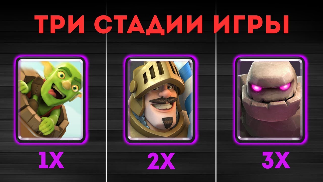 ПОЛНОЕ ОБЪЯСНЕНИЕ ВСЕХ СТАДИЙ В ИГРЕ | ТРИ СТАДИИ ИГРЫ КЛЕШ РОЯЛЬ