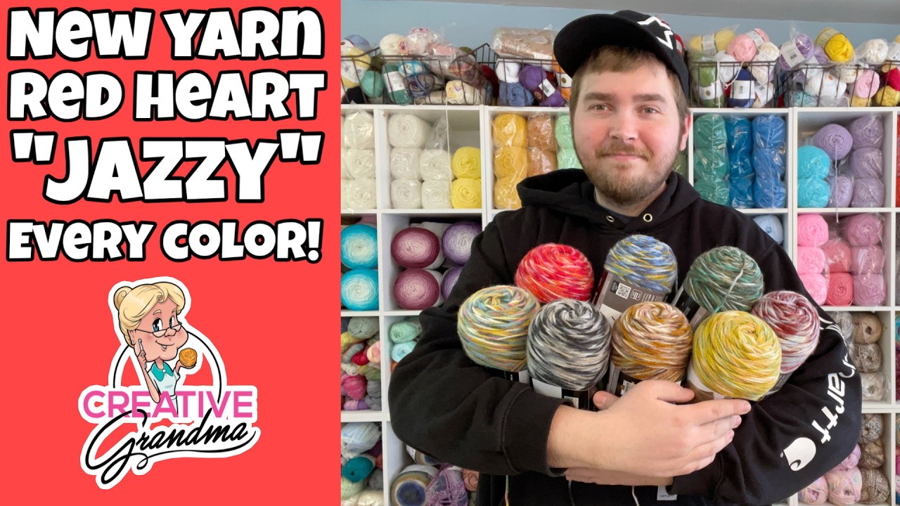 New Red Heart Jazzy Yarn & We Bought EVERY COLOR! Yarn Unboxing! #yarnspirations #yarn