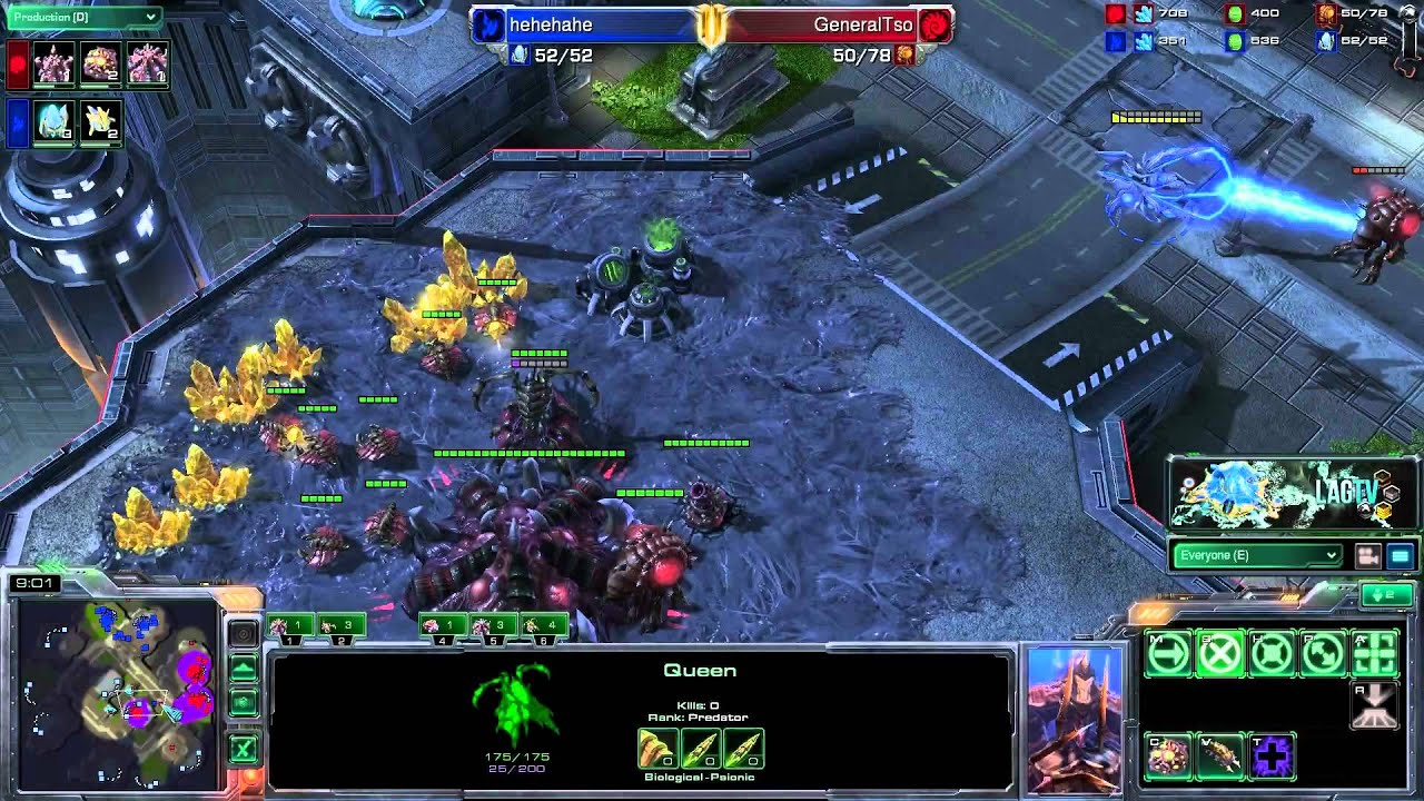 hehehahe (P) VS GeneralTso (Z)  -- Starcraft 2 [LAGTV]