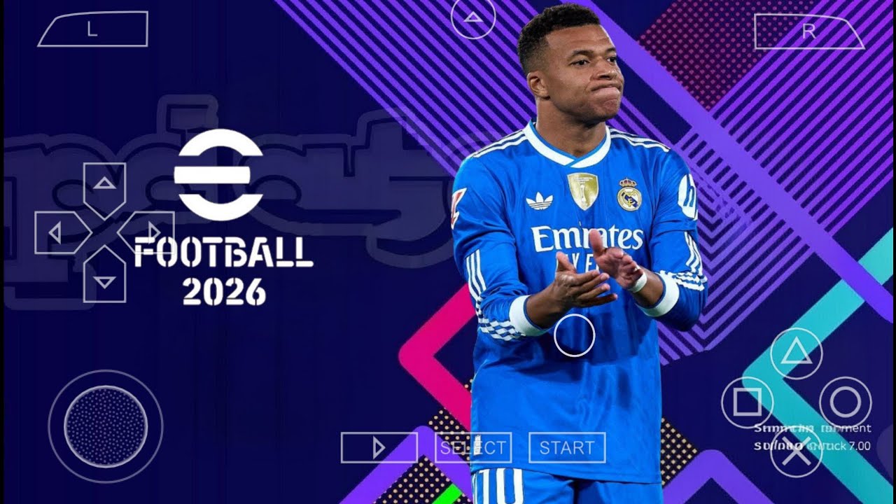 eFootball PES 2026 PPSSPP Android OFFline Full Update UCL & League Kits 25/26 Season 4k Graphics