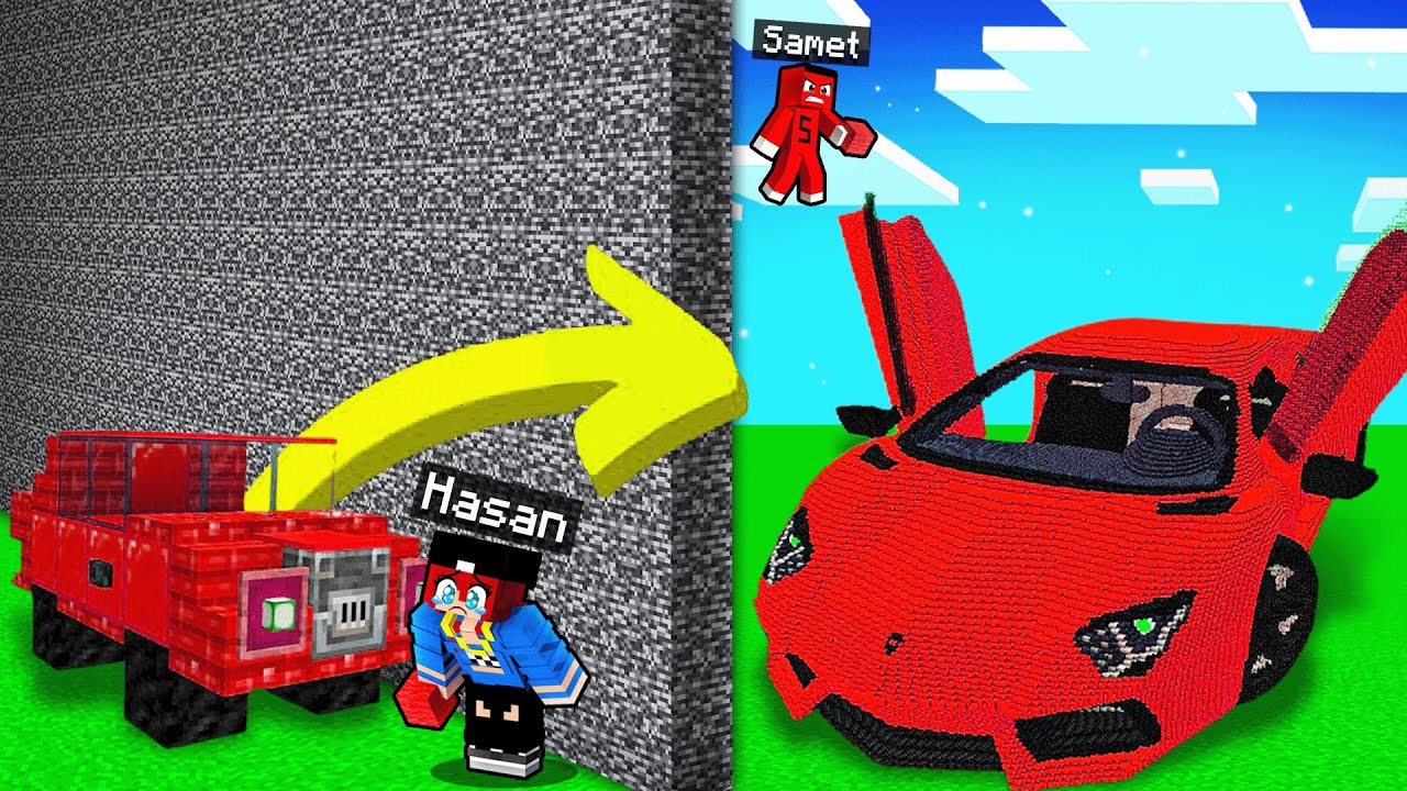 HASANI YAPI KAPIŞMASINDA FERRARİ ile TROLLEDİM !! - Minecraft