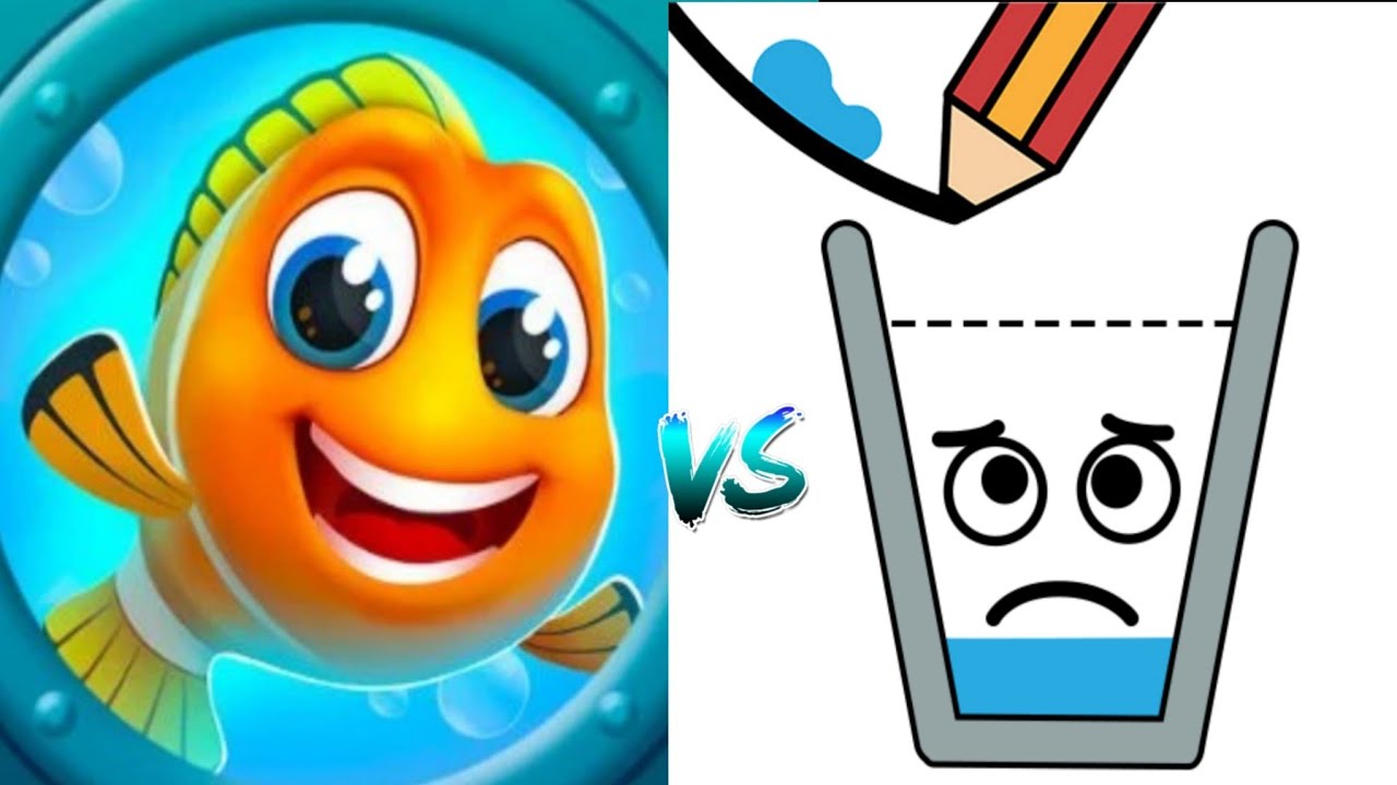 Happy Glass Puzzle VS Save The Fish Teaser Logic Puzzle Double Challenge Mergly!