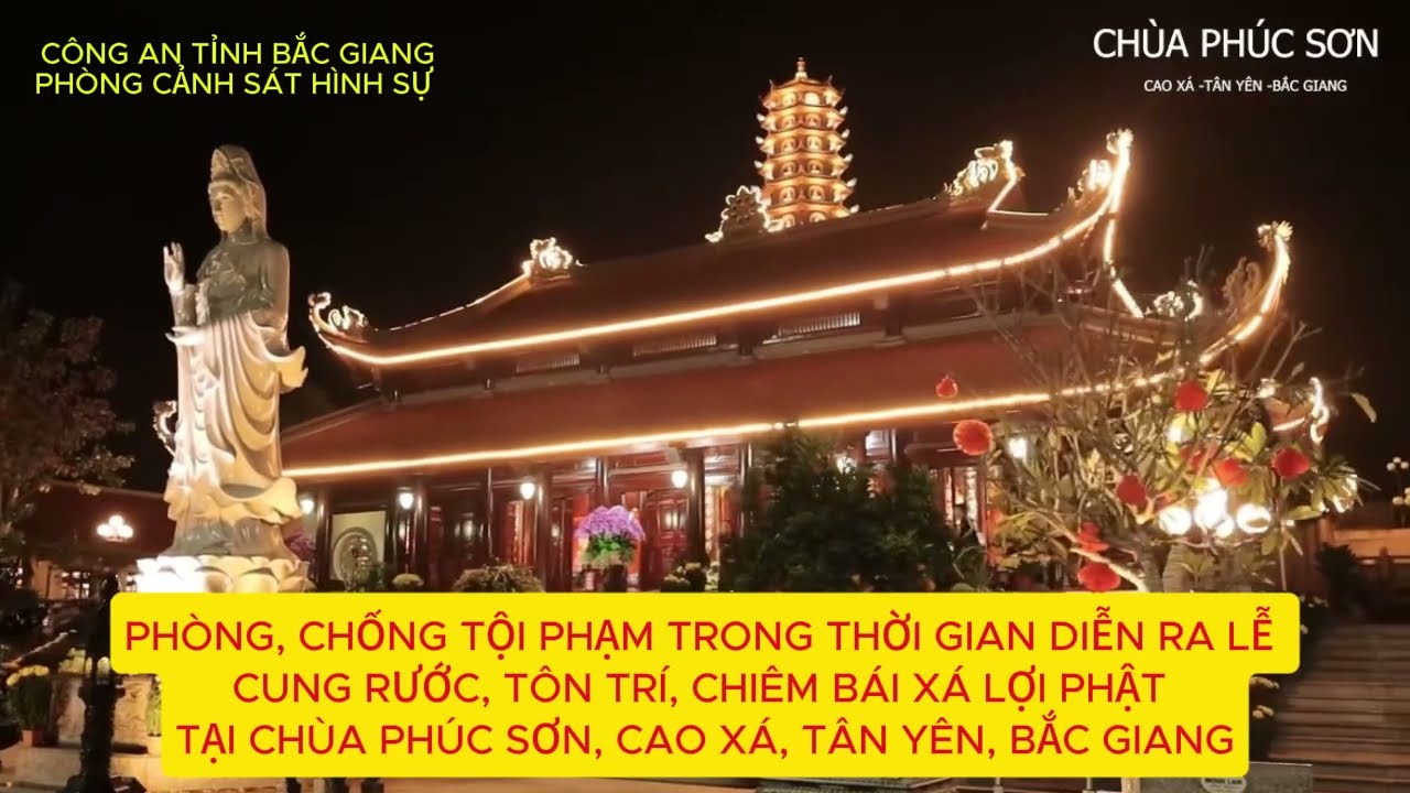 Phòng, chống tội phạm Lễ cung rước, tôn trí, chiêm bái Xá Lợi Phật tại chùa Phúc Sơn